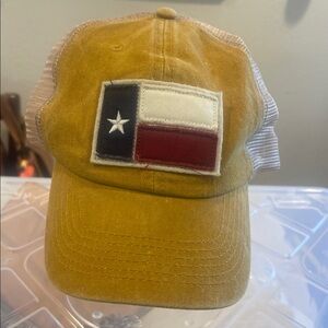 Texas Flag Patch Cap mustard yellow